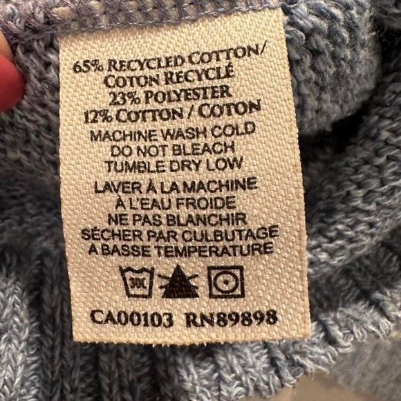 Cotton Country Blue Ski Bum Sweater Size Medium Winter Holiday Christmas - Picture 6 of 7